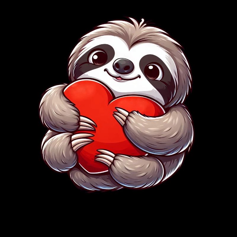 Faultier verliebt Valentinstag Herz Liebe