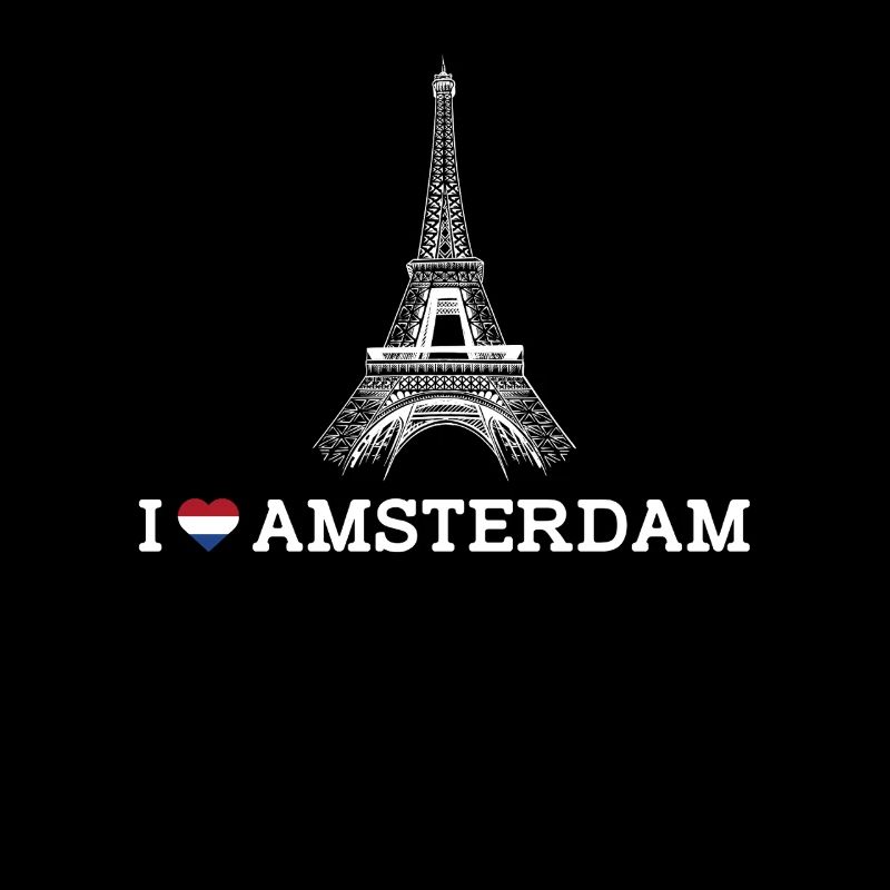 J’aime la Tour Eiffel Pays-Bas Coeur Drapeau Cool