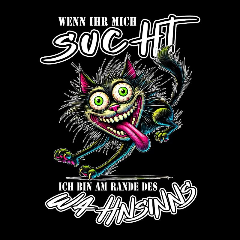 Crazy Katze am Rande des Wahnsinns Comic Stil