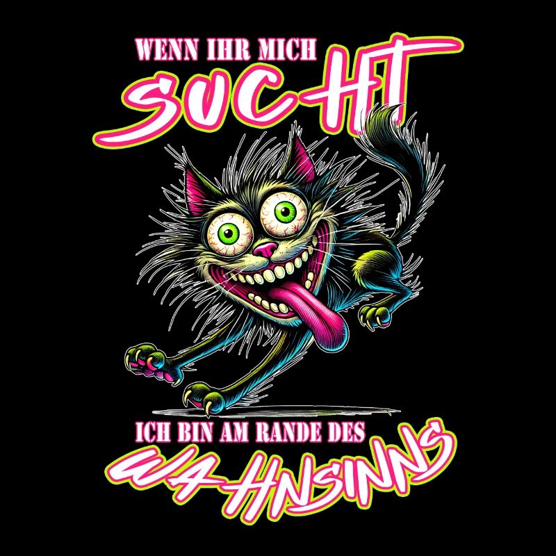 Crazy Katze am Rande des Wahnsinns Comic Stil