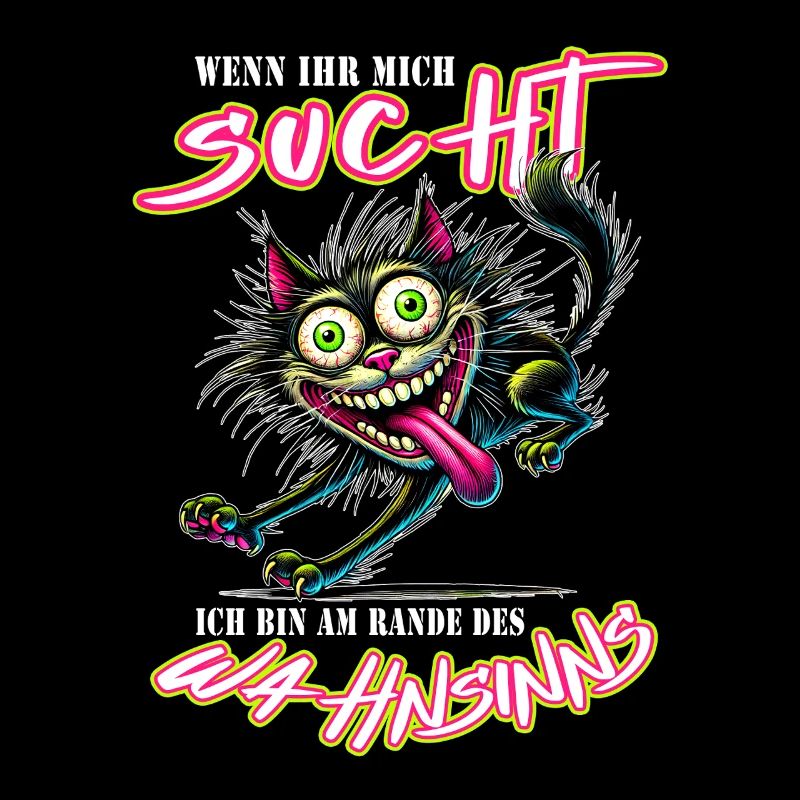 Crazy Katze am Rande des Wahnsinns Comic Stil