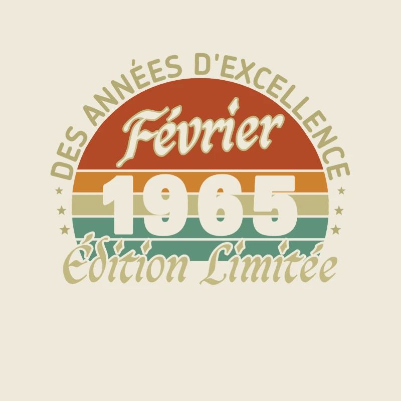 Février 1965 Vintage Anniversaire 1965 Cadeau