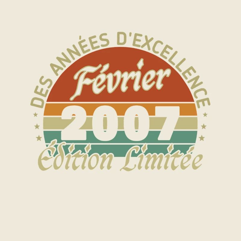 Februar 2007 Vintage Geburtstag 2007 Geschenk