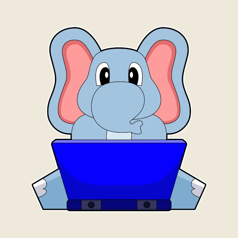 Ordinateur portable éléphant