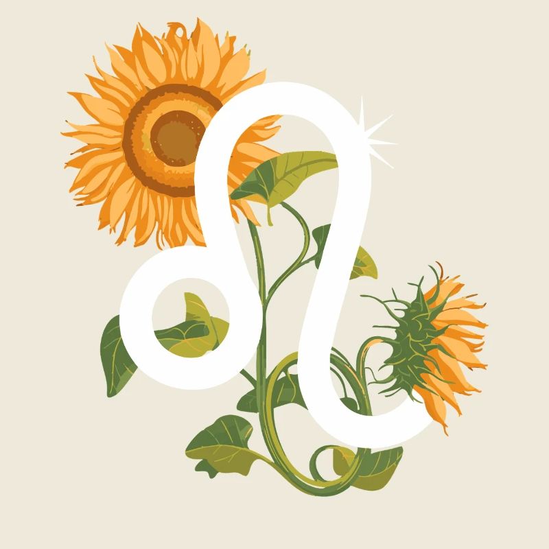 Löwe Sternzeichen - Sonnenblume Astrologie Geschenk