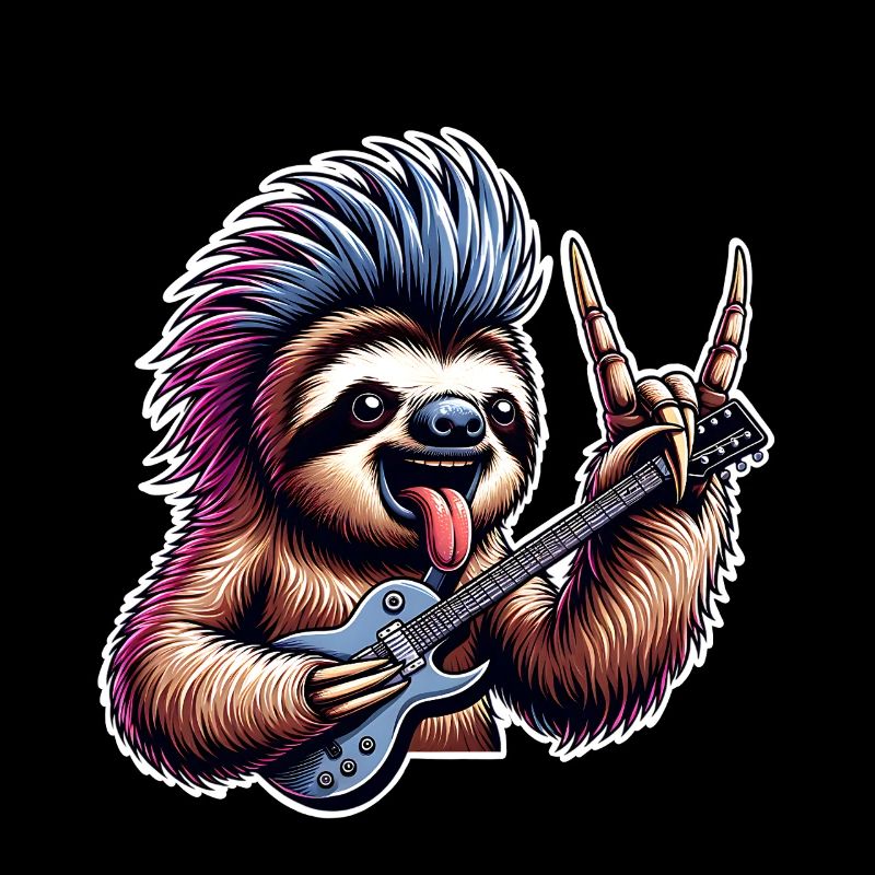 Faultier Rock and Roll Gitarrist