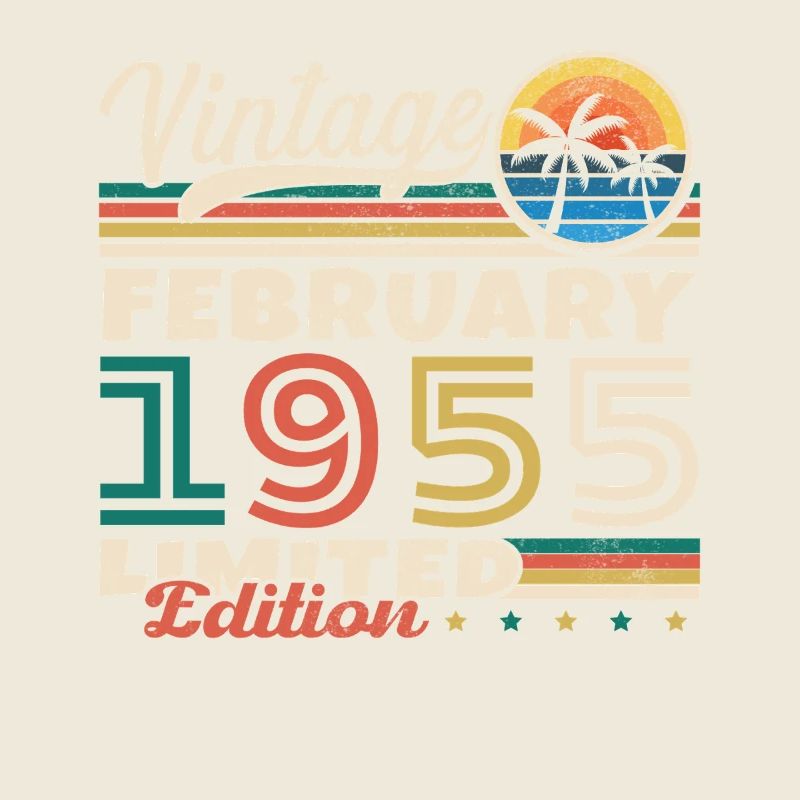 February 1955 Vintage Birthday 1955 Gift