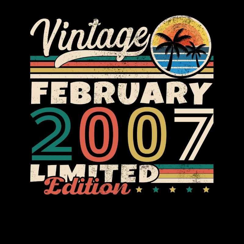 February 2007 Vintage Birthday 2007 Gift