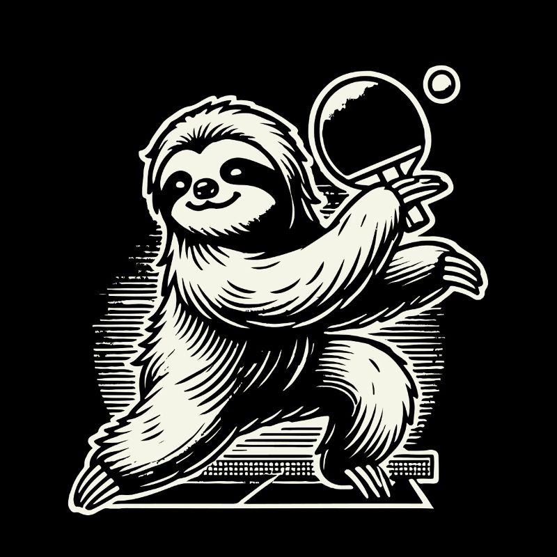 Sloth Table Tennis Fun for Animal Lovers