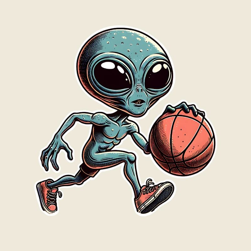 Alien Basketball Dunking