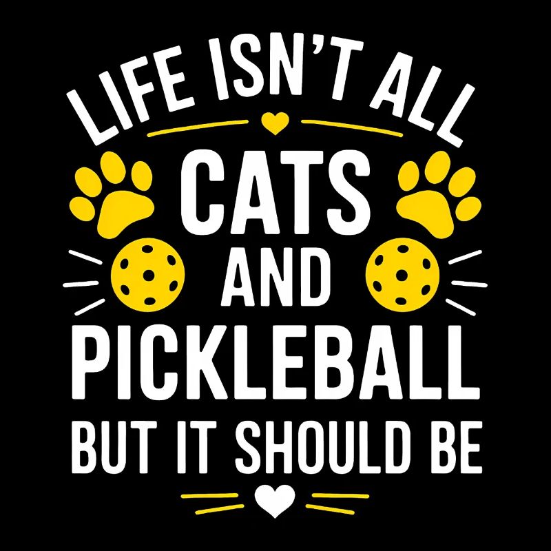 Pickleball Spruch Katze Lustig Pickleball Geschenk