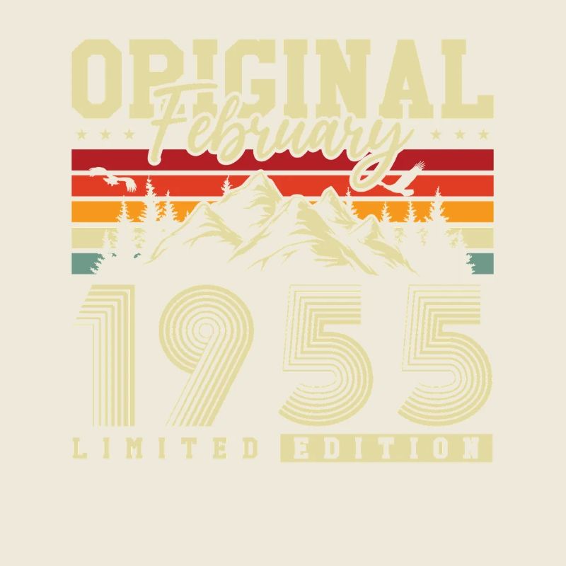 Original February 1955 Vintage Birthday Retro