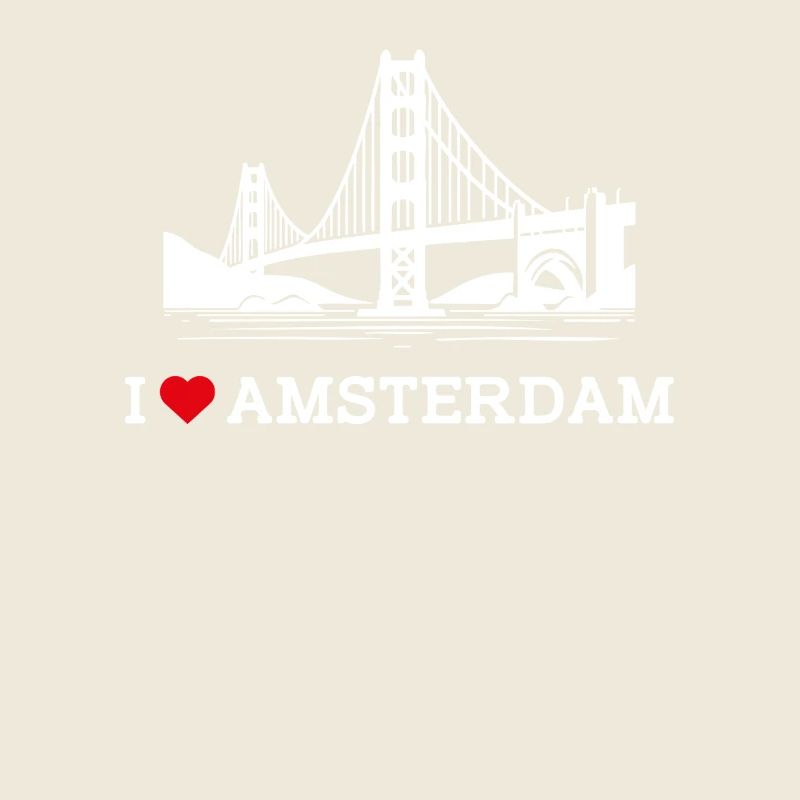 J’aime Amsterdam Golden Gate Bridge Pays-Bas Jeu de mots