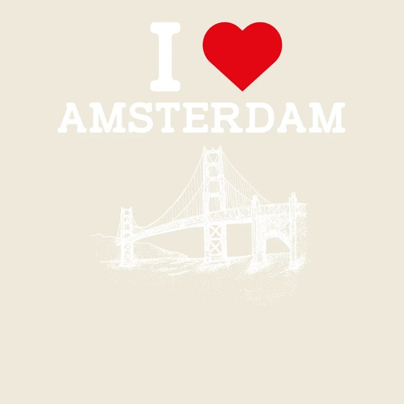 J’aime Amsterdam Pays-Bas Golden Gate Bridge Jeu de mots