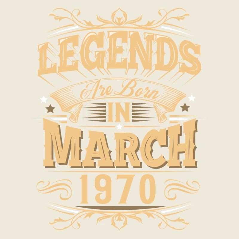 Légende de l’anniversaire de mars 1970