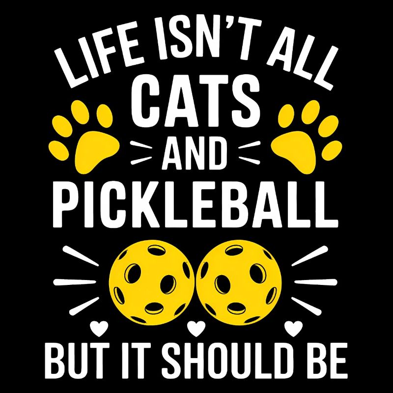 Pickleball Spruch Katze Lustig Pickleball Geschenk