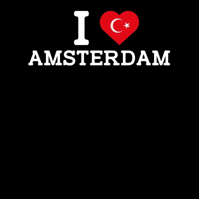 J’aime Amsterdam Turc Coeur Drapeau Cool Lover