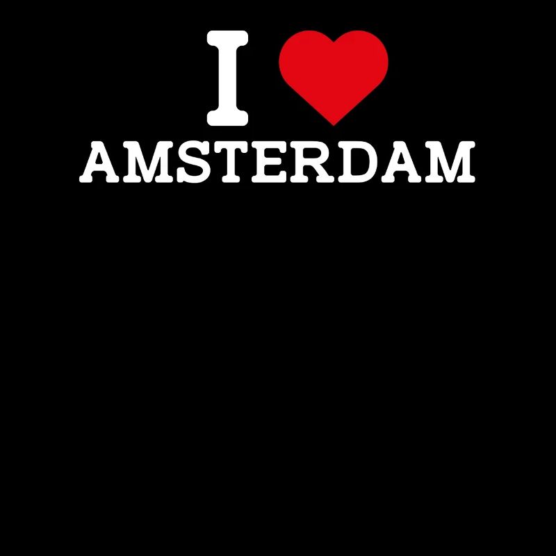 J’aime Amsterdam Coeur Drapeau Pays-Bas Jeu de mots Cool