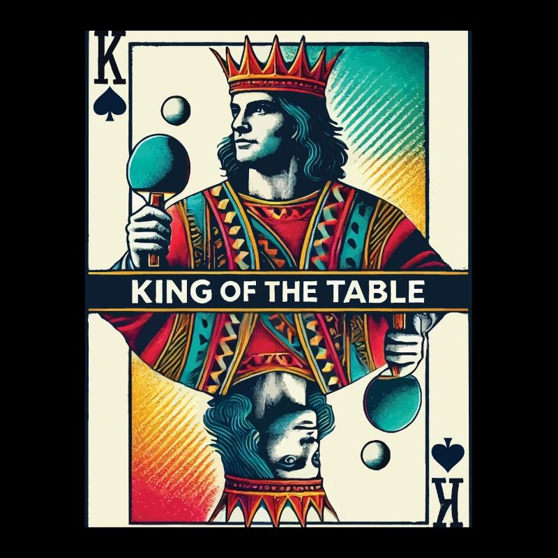 Retro Playing Card Table Tennis King
