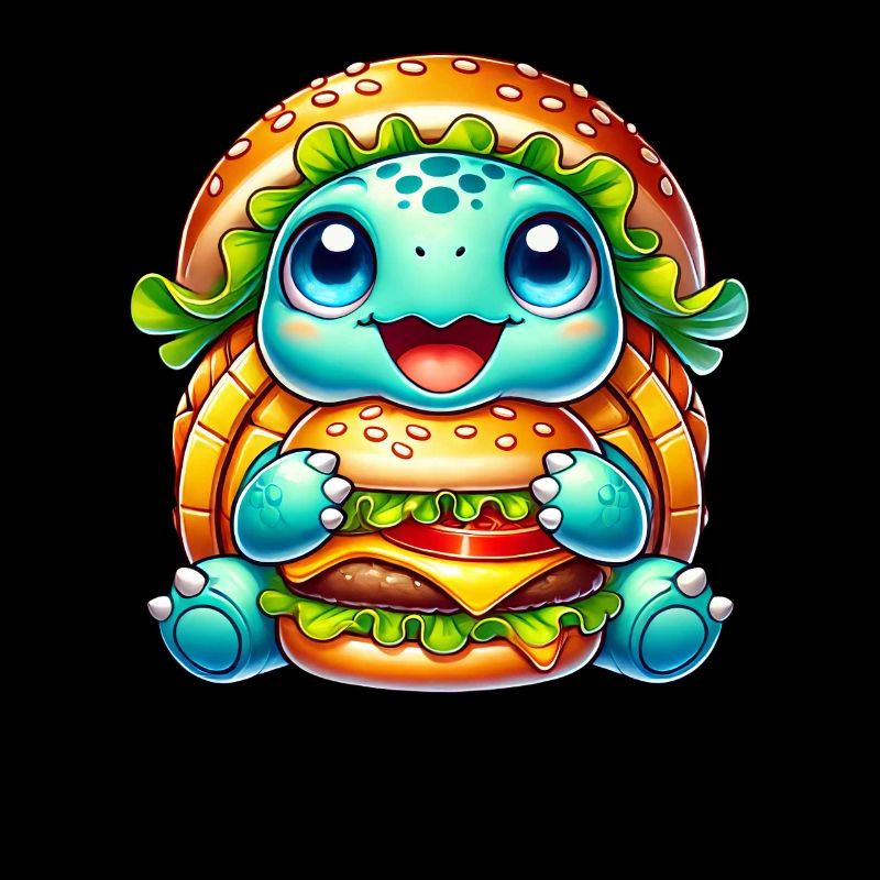 Süße Schildkröte Hamburger Skurril Hut