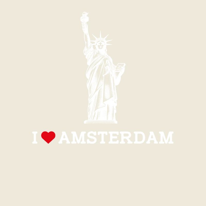 J’aime Amsterdam Coeur Statue De La Liberté Jeu De Mots Cool