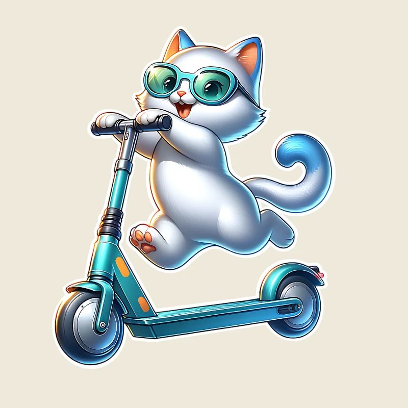 E-Scooter E-Roller Katze Scooter