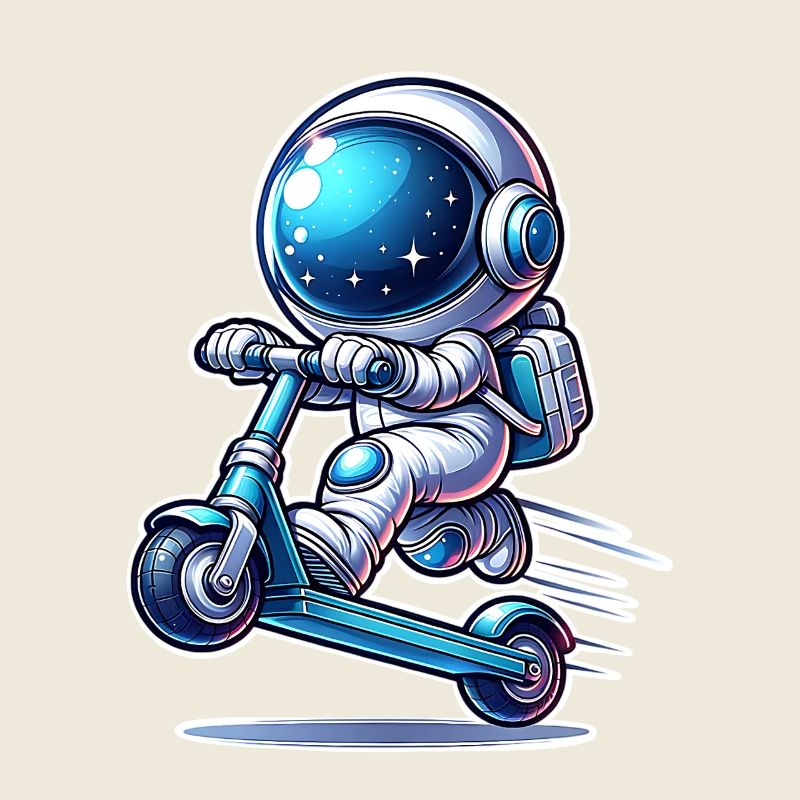 E-Scooter E-Roller Astronaut Scooter