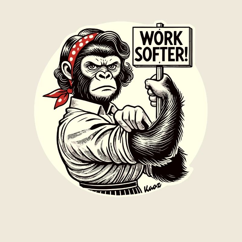 Strong gorilla woman: Work softer