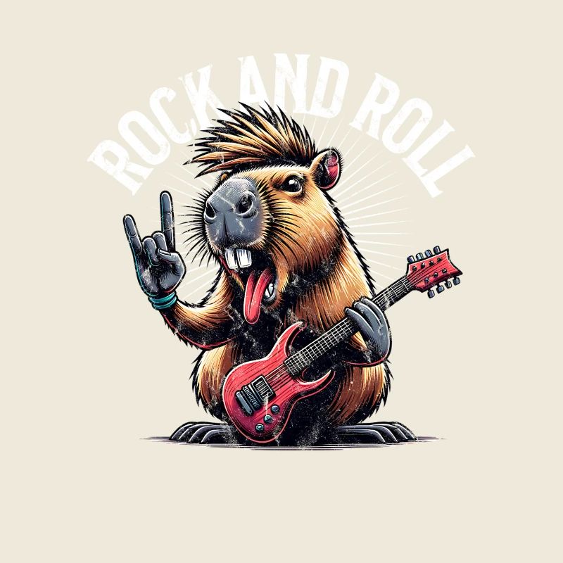 Capybara, guitariste de rock and roll