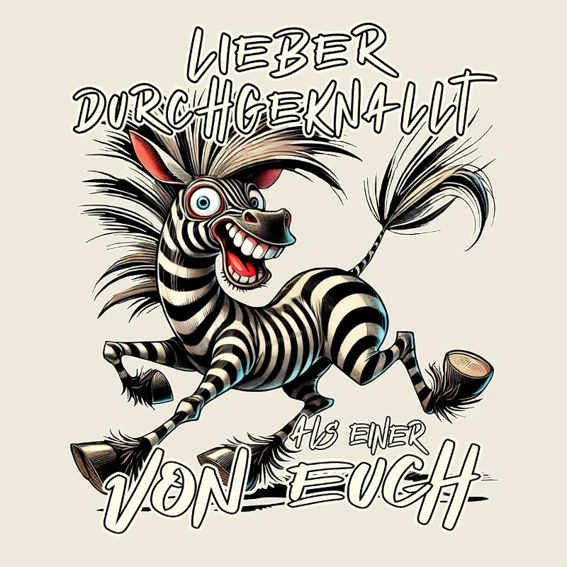 Zebra Lieber durchgeknallt als einer von euch