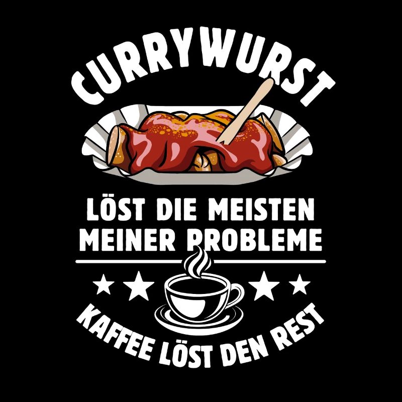 Currywurst löst meine Probleme - Kaffee Spruch