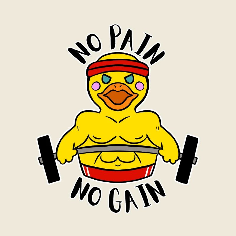 Pas de douleur, pas de gain Ducky Body Builder