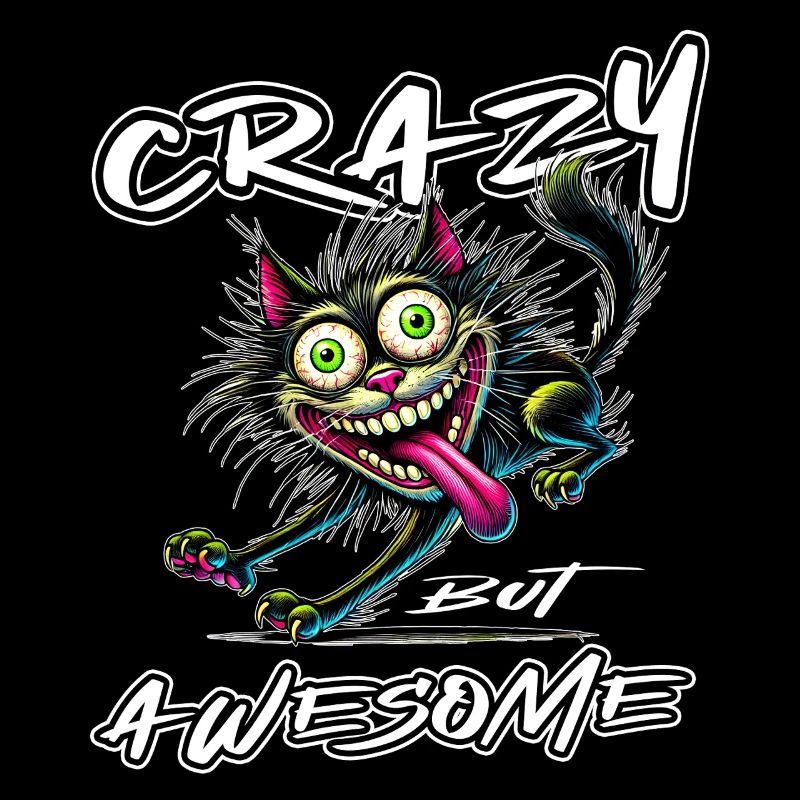 Crazy but Awesome cat comic style
