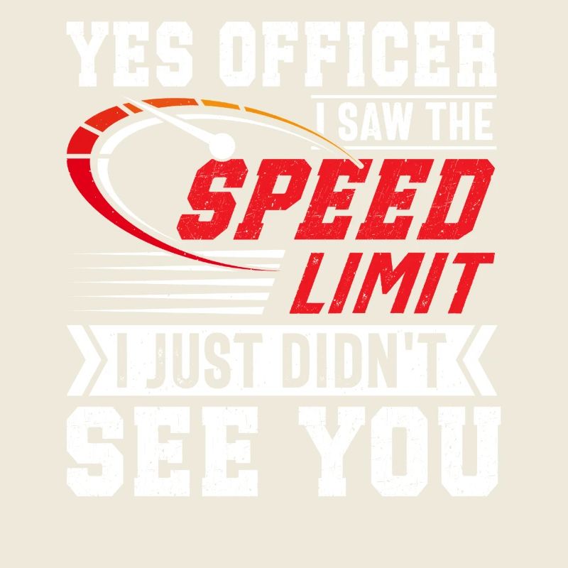 Funny Speed Limit Car Driver Design