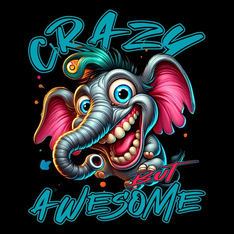 Crazy but Awesome Elephant Comic Style