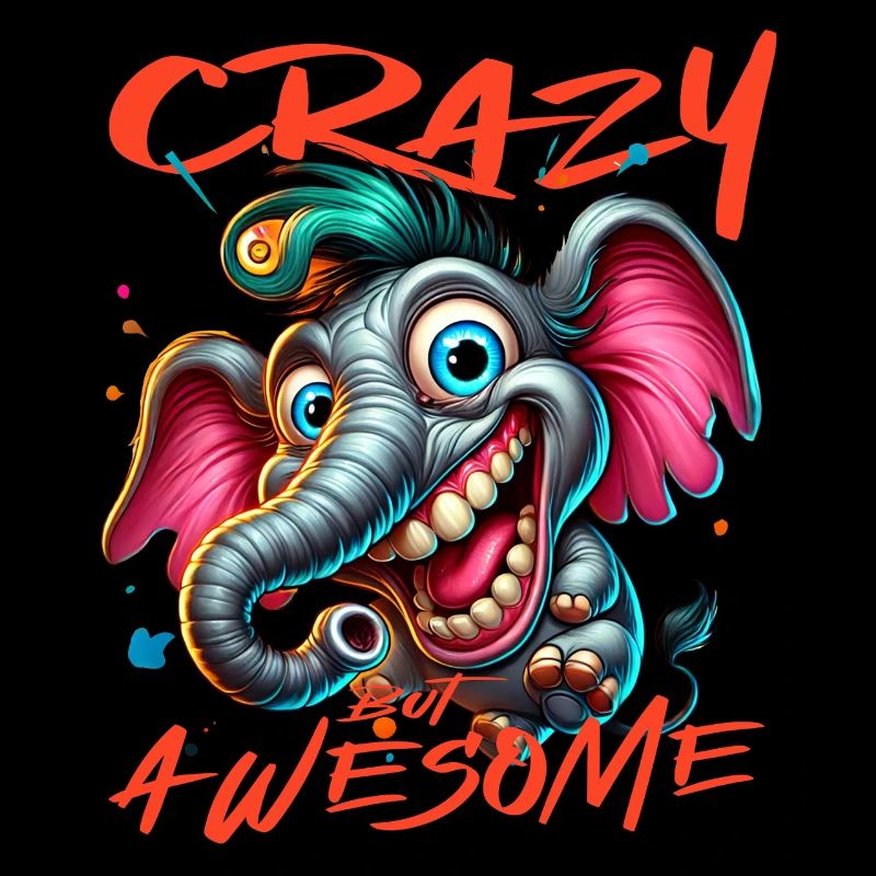 Crazy but Awesome Zebra Comic Style