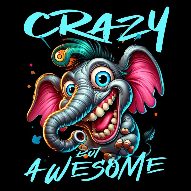 Crazy but Awesome Elephant Comic Style