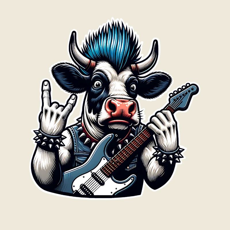 Kuh Guitariste de Rock and Roll