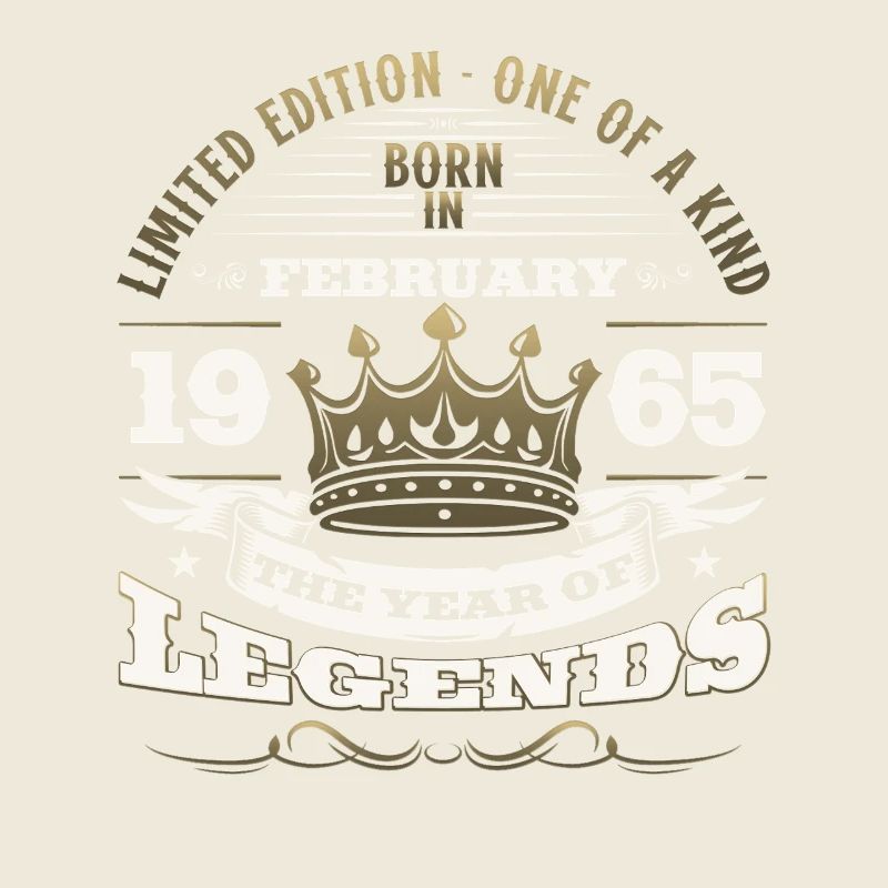 60th Birthday Gift Man Legend February 1965