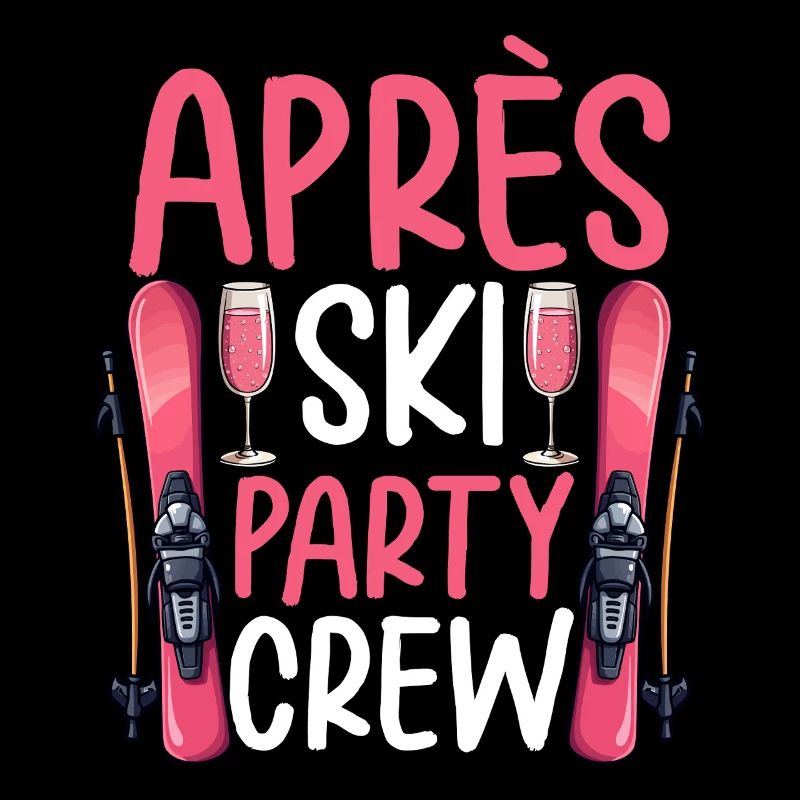 Équipe de fête après ski
