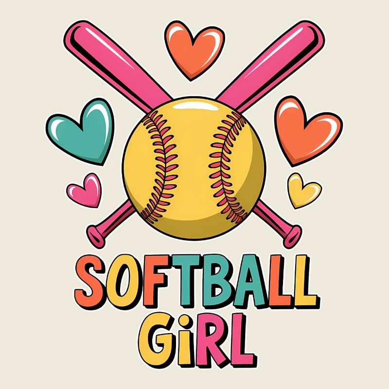 Softball Girl Mädchen Lustiges Softball Geschenk