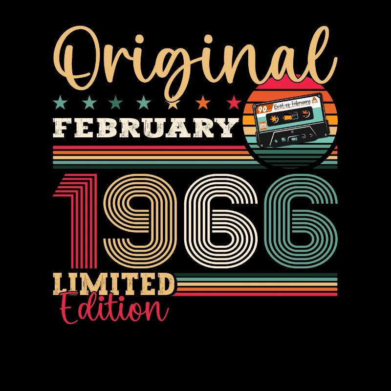 59. Geburtstag Geschenk Mann Original Februar 1966