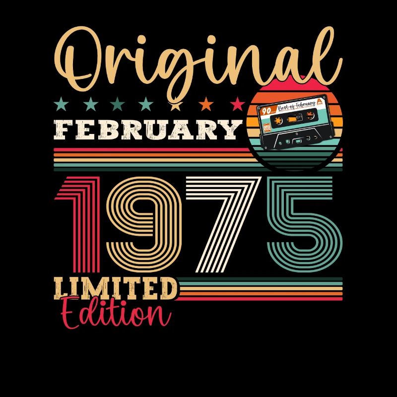 50. Geburtstag Geschenk Mann Original Februar 1975