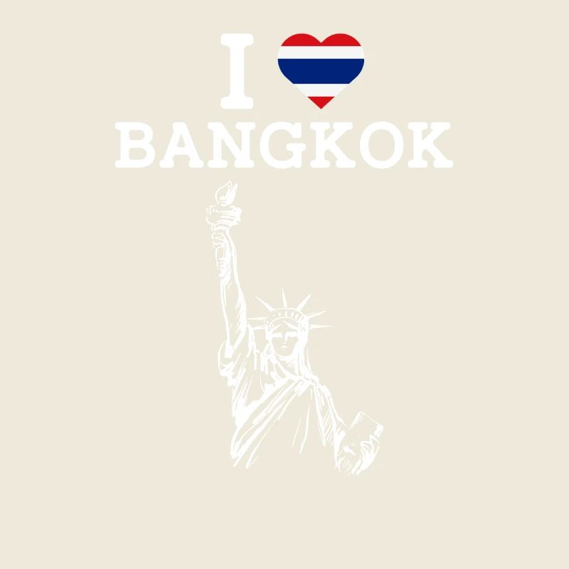 J’aime Bangkok Cool Statue De La Liberté Lover Flag