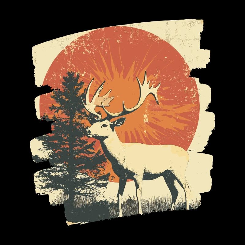 Cerf avec bois