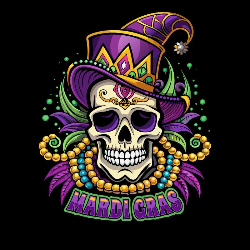 Mardi Gras - Carnival - Skull - Gift