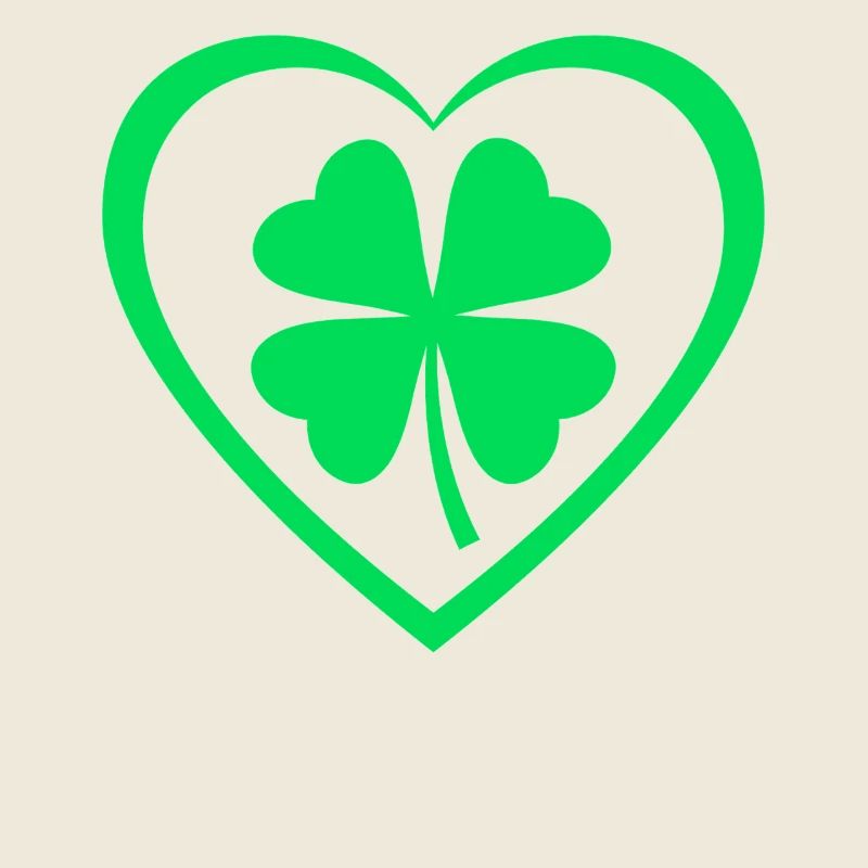 Kleeblatt Herz Glücksklee St. Patricks Day