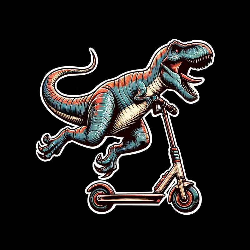 Tretroller E-Scooter E-Roller T Rex Dino Scooter