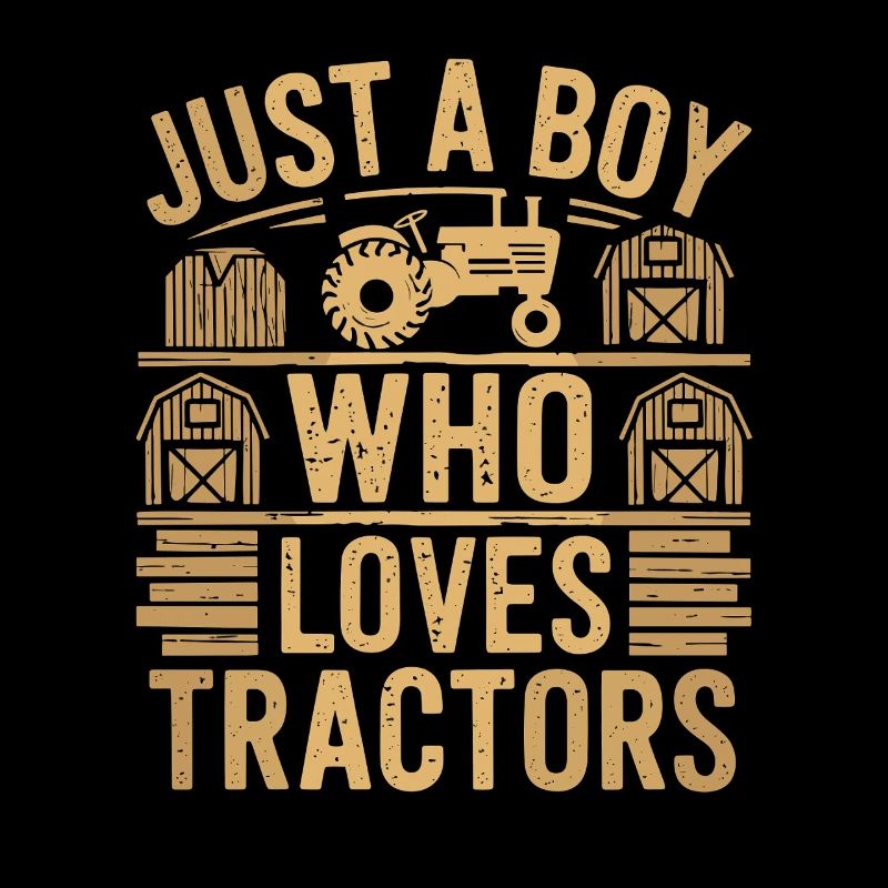 Juste un garçon qui aime les tracteurs et qui est