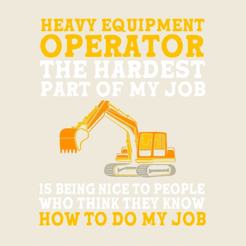 Construction site excavator driver excavation